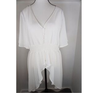 K Jordan Classic White Top, Tunic, XL, NWOT